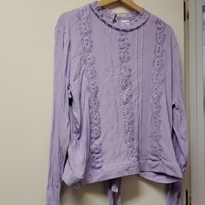 NWOT Lavender High Neck Blouse